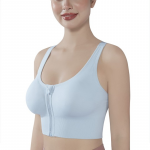 Full Coverage Lightly Padded Front Zip Rapid-Dry Workout Sports Bra