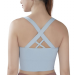 Full Coverage Lightly Padded Front Zip Rapid-Dry Workout Sports Bra