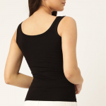 Women Blue & Black Pack Of 2 Solid Cotton Camisoles