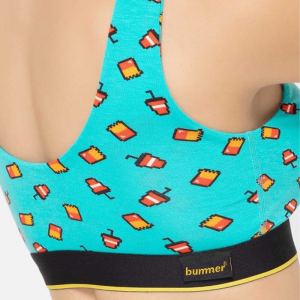 Printed Non Padded Moisture Wicking Rapid-Dry Workout Sports Bra - Full Coverage